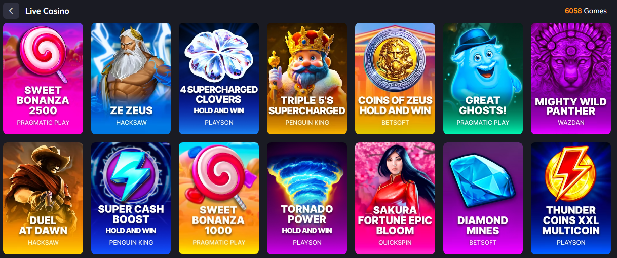 Popular Live Casino Games at Vegastars Casino